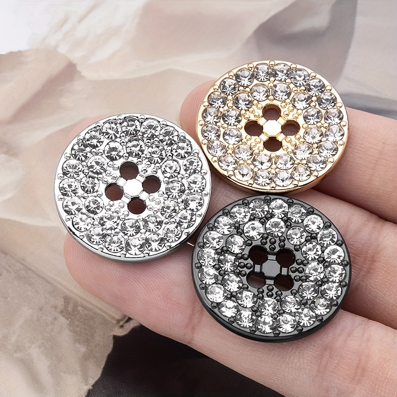 Metal Buttons 4 Hole Round Buttons Decorative Buttons For - Temu