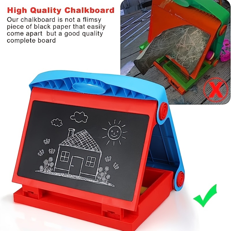 Tabletop Easel for Kids - Art Easel for Toddler - Kids Easel Chalkboar