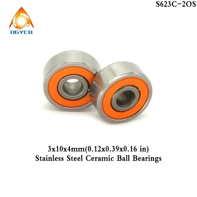 3X10X4mm 10PCS SMR103C 2OS ABEC7 Stainless Steel Hybrid Ceramic