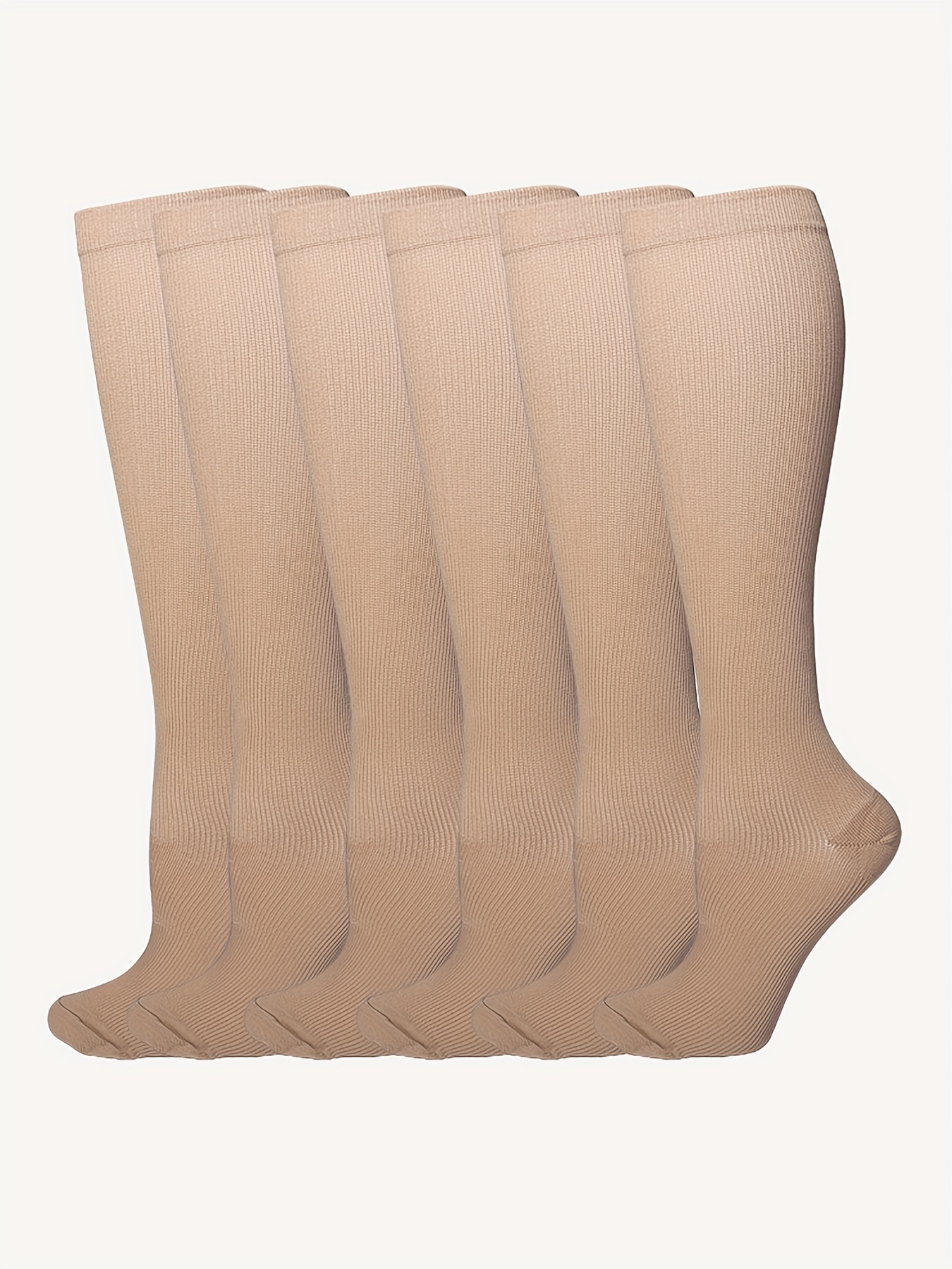 6pcs Compression Socks for Women with Wide Calf for Pregnancy & Nursing