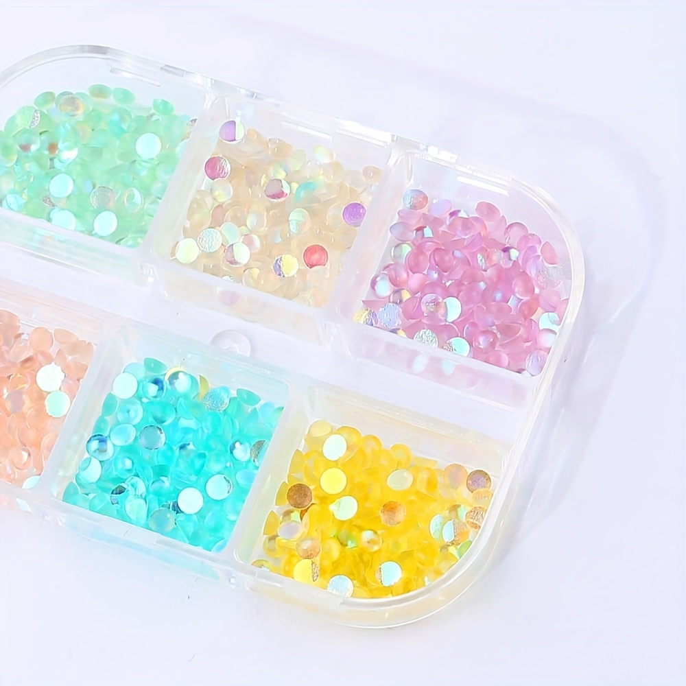 3d Mixed Color Flatback Crystal Beads Acrylic Nails Flatback