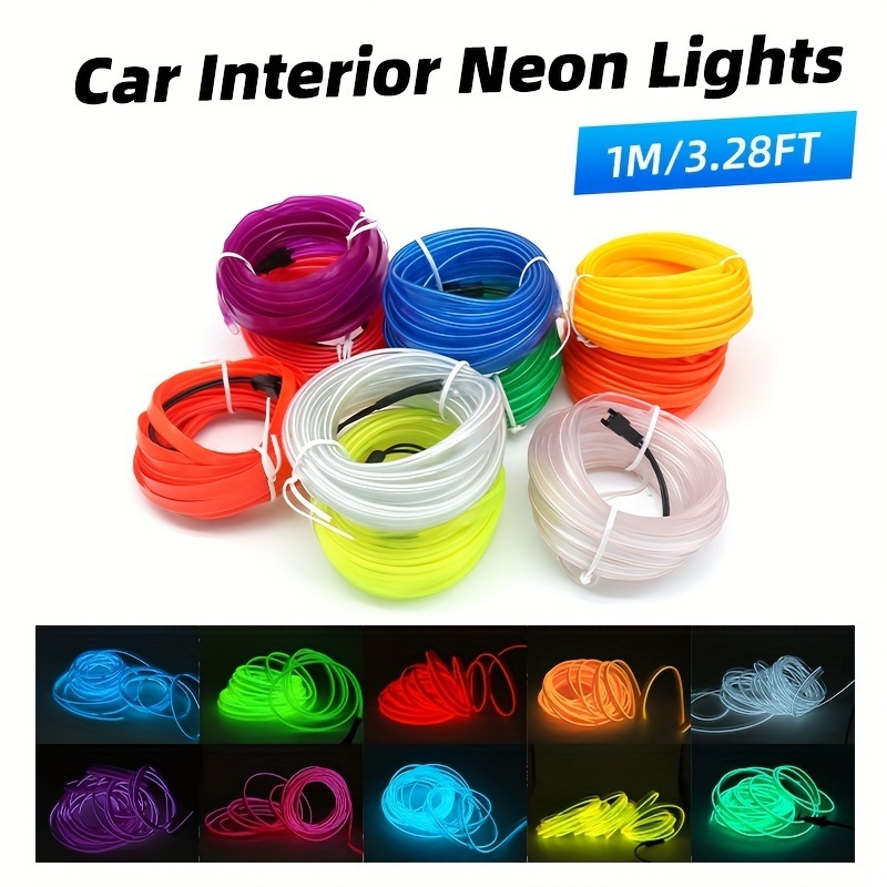 Car Cold El Wire Interior Car Led Strip Lights 5v Usb Neon - Temu