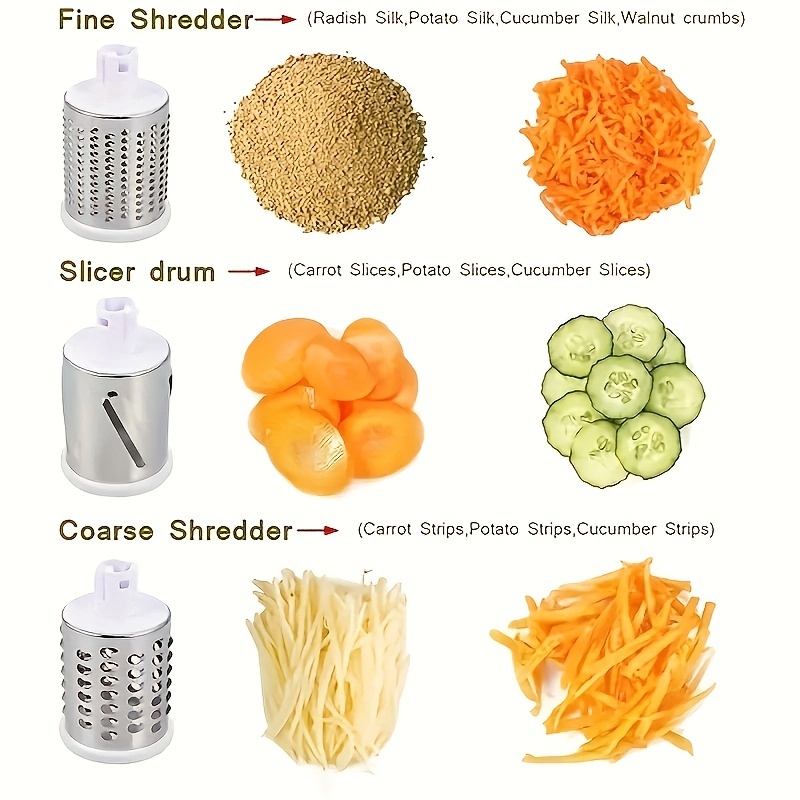 vegetable chopper, Fruit, Vegetable, Potato Slicer, 4-in-1 Rotary