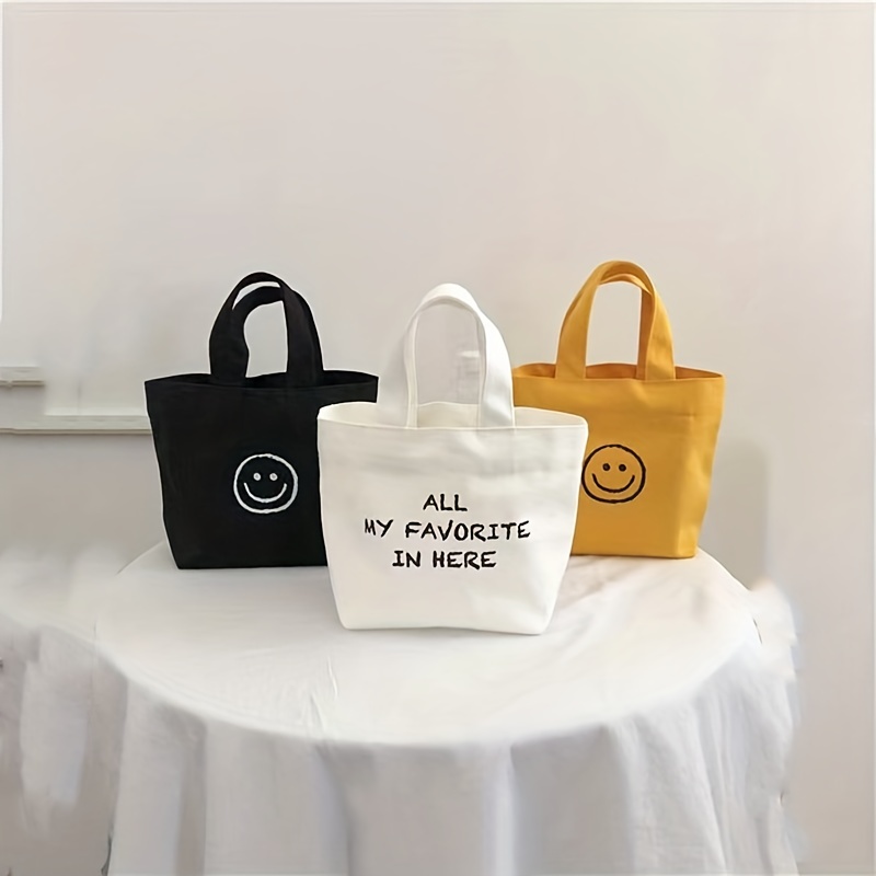 Canvas Tote Bag, Casual Fashion Shopping Bag, Portable Large Capacity Lunch  Bag, Simple Style Multifunctional Shoulder Bag, Suitable For Travel And  Daily Use - Temu