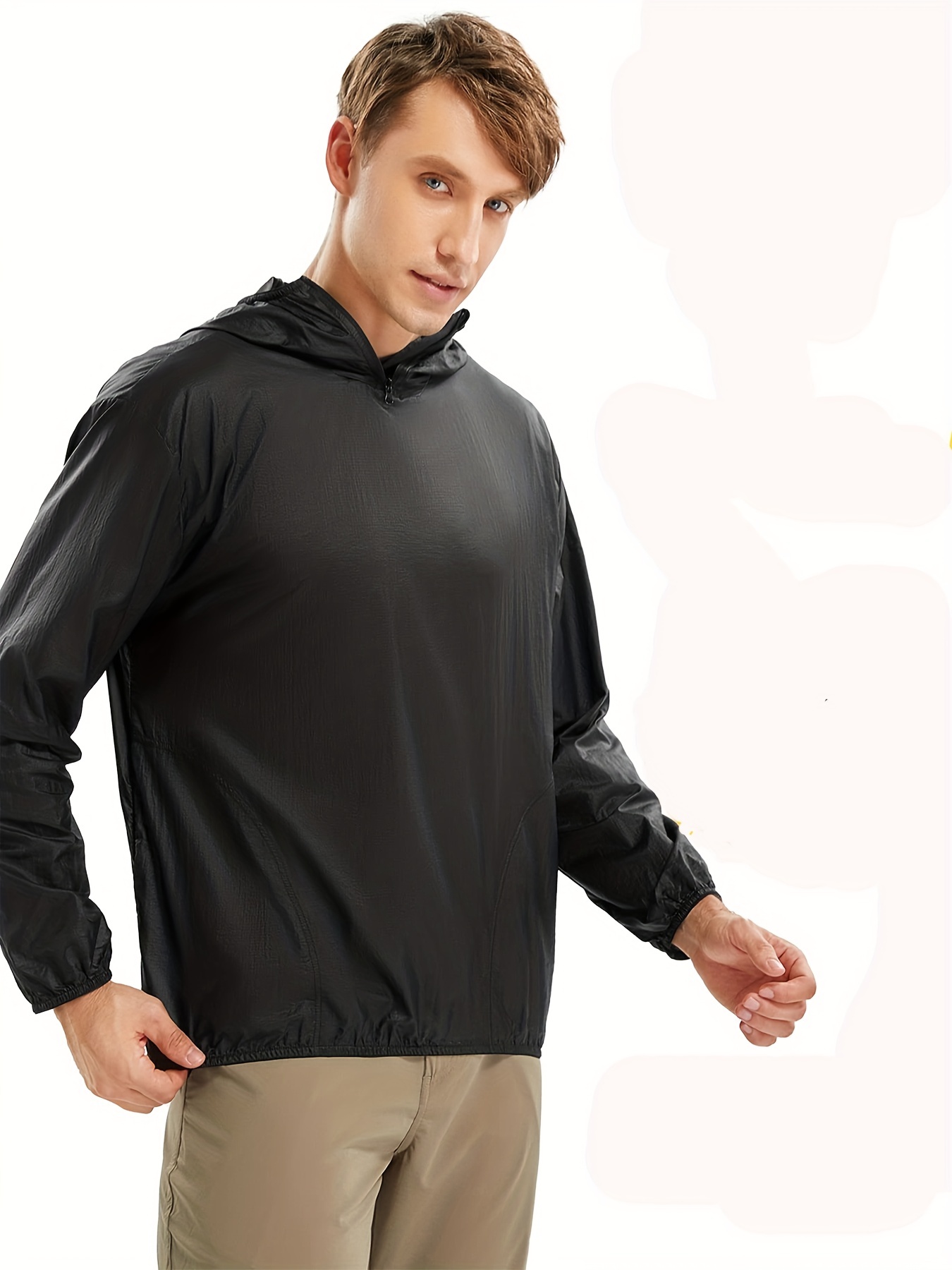 Men's Sun Protection Shirt Long Sleeve Hooded Shirt Casual - Temu New  Zealand
