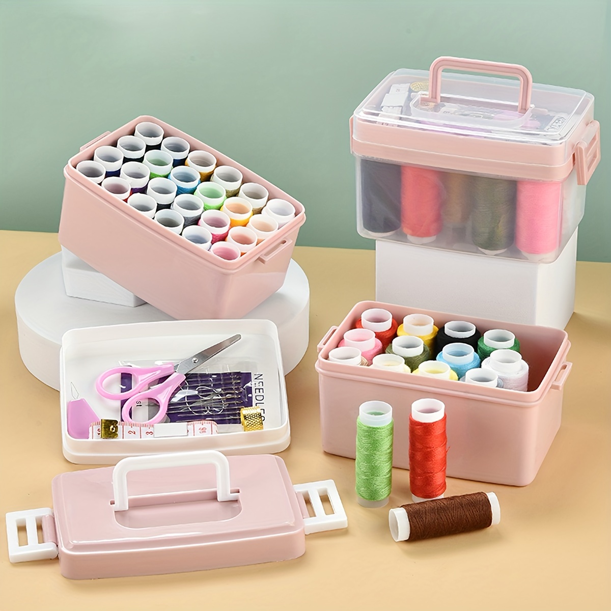 Needle And Thread Box Kit Portable Multifunctional Needle - Temu