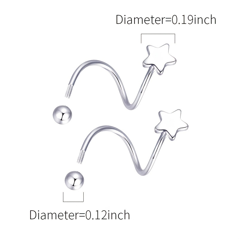 925 Sterling S Shaped Star Ear Stitch for Women