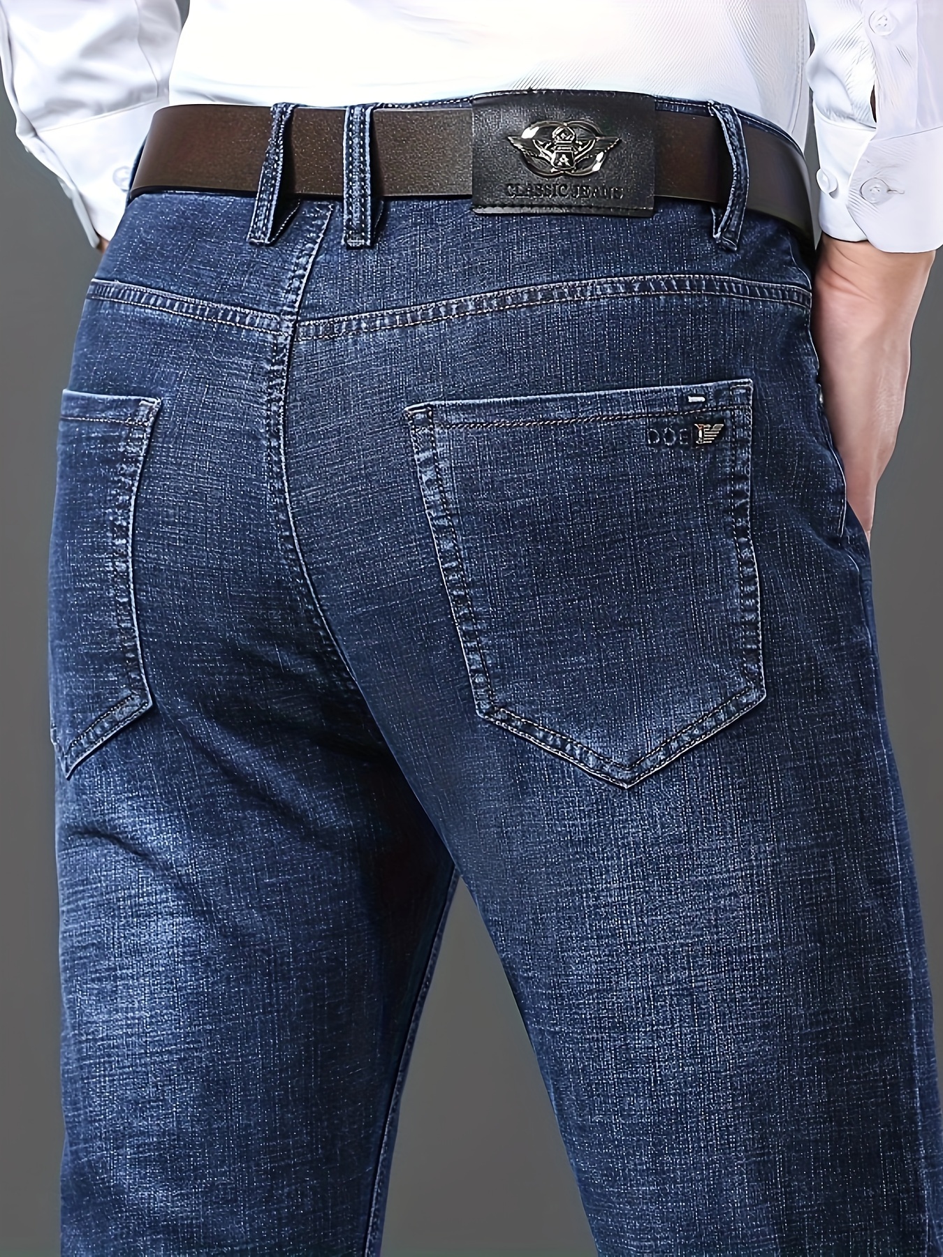 Pantalones vaqueros rectos hombre hot sale