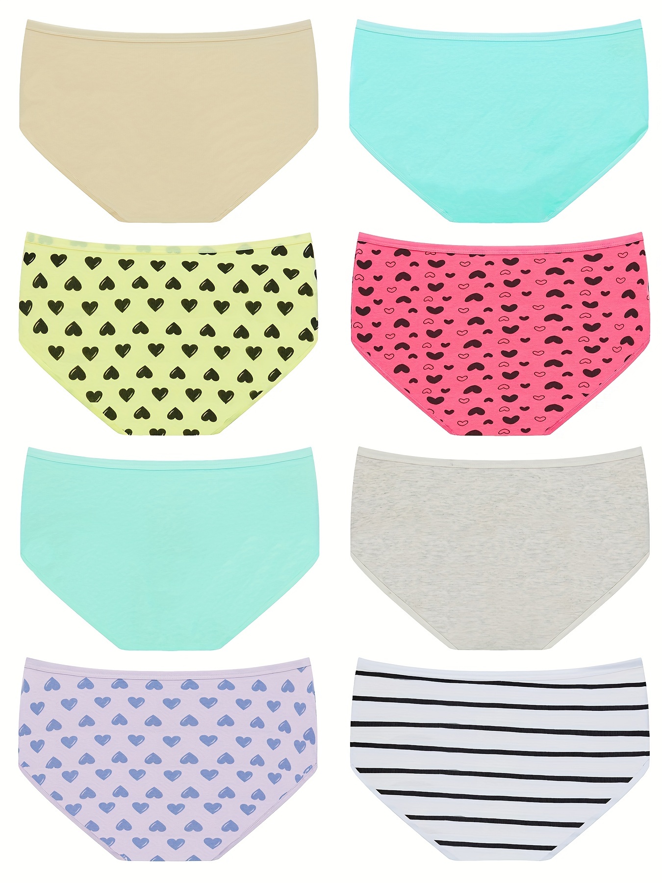 Girls' Underwear 9 15 Years Old Solid Color Basic Fixed Cup - Temu Canada