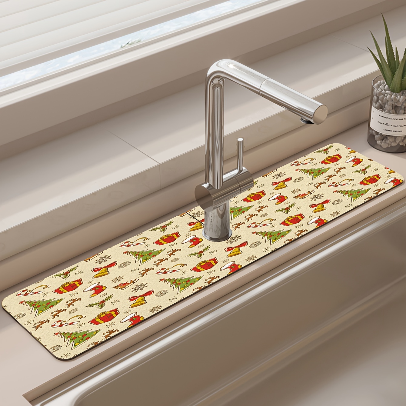Cement Texture Kitchen Sink Faucet Drain Pad Table Mat Toilet Diatom Mud  Absorbent Pad Non-slip