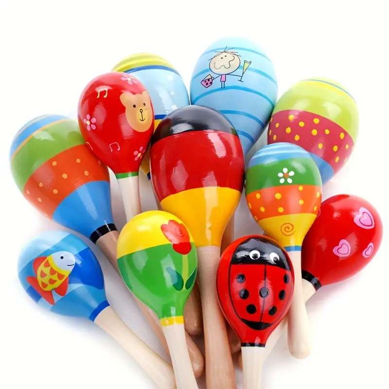 Baby Kid Wooden Ball Toy Sand Hammer Rattle Musical - Temu Canada