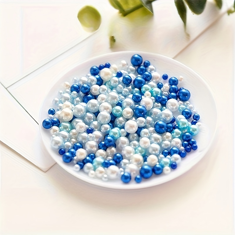 Mixed Color Abs Simulation Pearl Beads Crystal Drop Glue Uv Temu