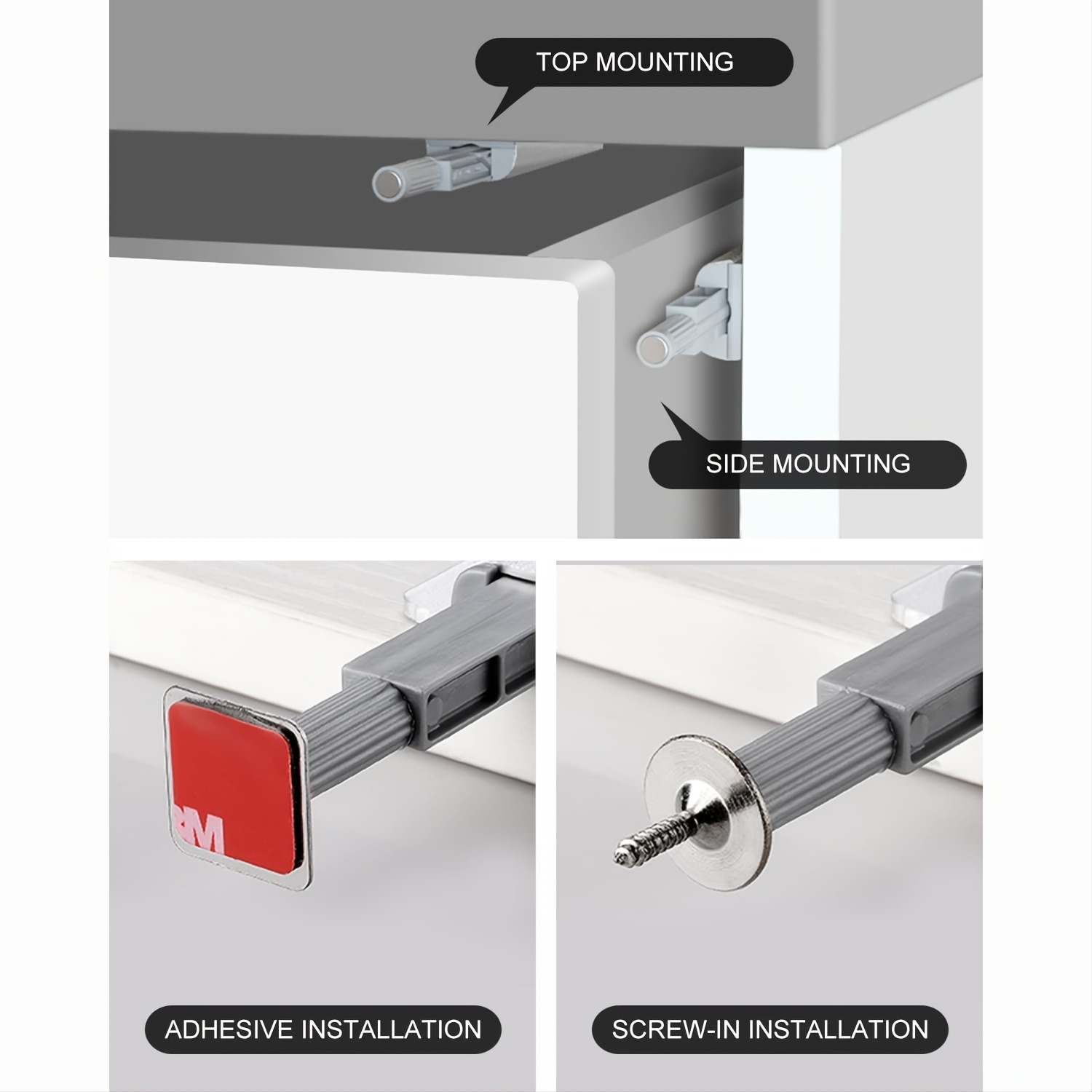 Cabinet Magnetic Push Lock Cabinet Hardware Push Touch Lock - Temu