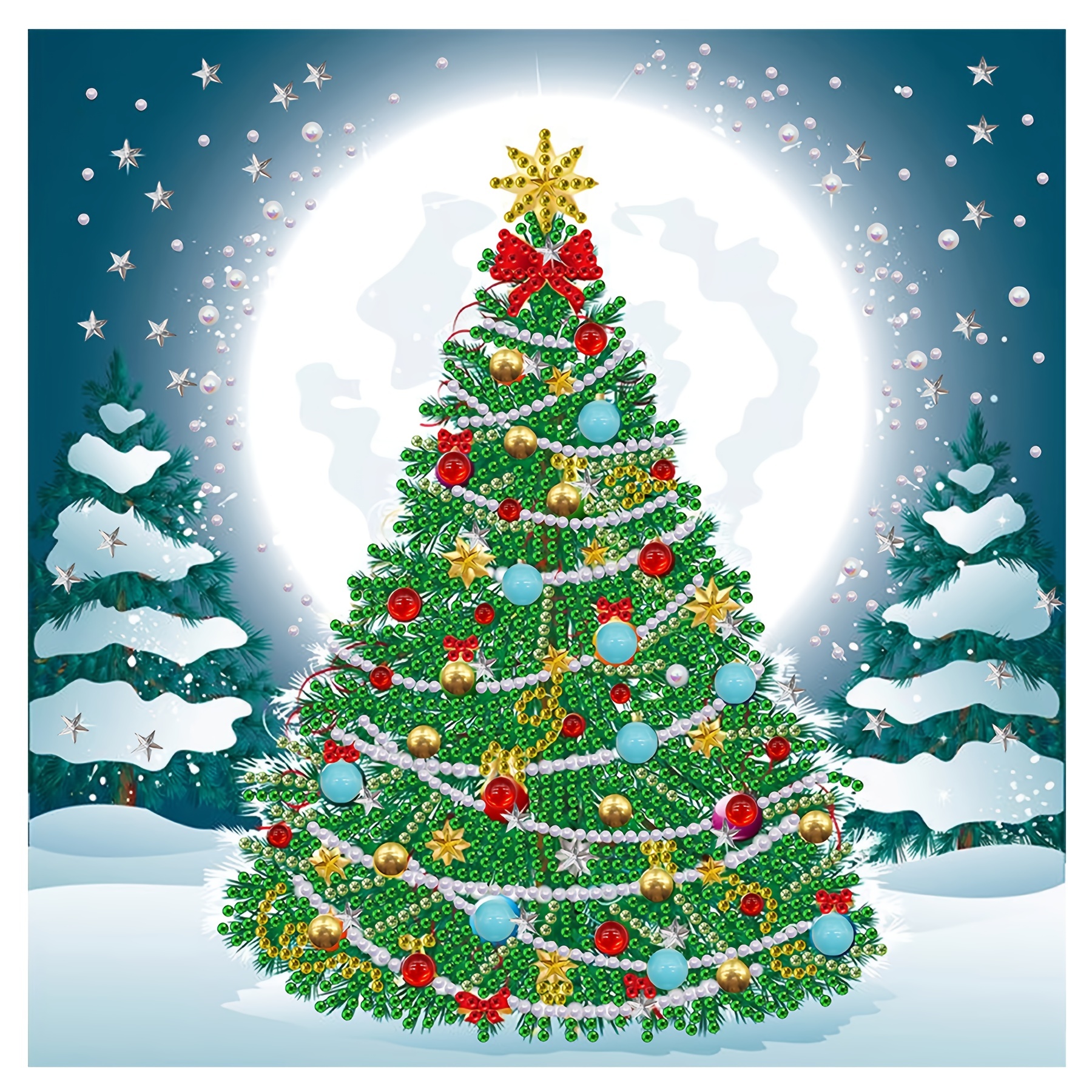 11 8 x 11 8 DIY Diamond Painting Christmas Tree Pattern