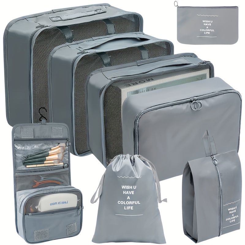 Packing Cubes Travel Luggage Packing Organizers Set With Toiletry