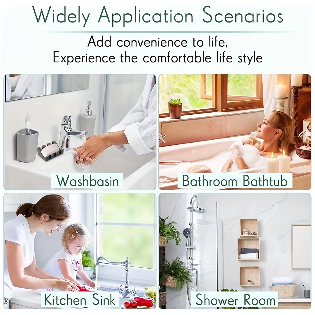 Silicone Soap Dish Self Draining Waterfall Bar Soap Holder