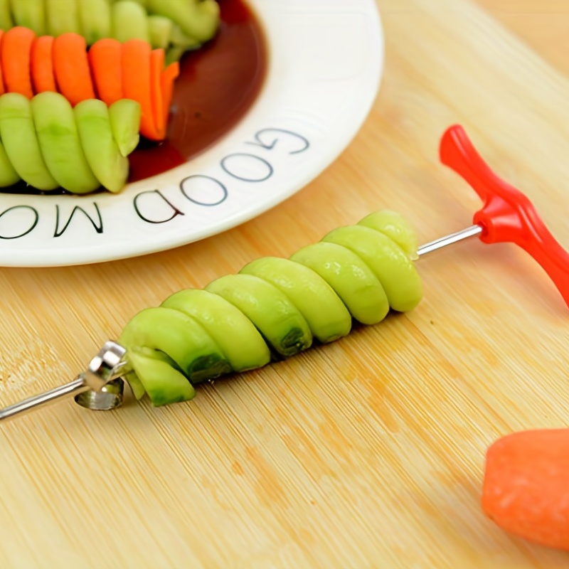 1pc Spiral Slicing Knife for Fruits and Vegetables - Effortlessly Cut Thin  Slices with Precision and Ease