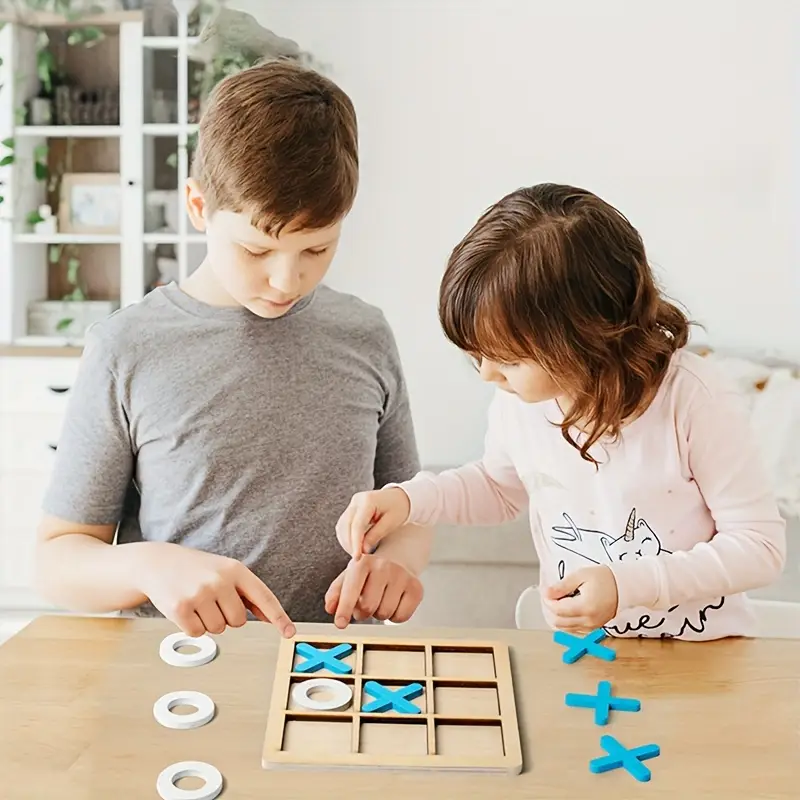 Jeu de société d'interaction parent enfant en bois XO Triple - Temu Belgium