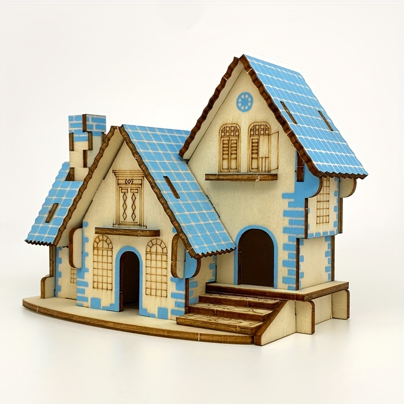 Puzzle 3d In Legno cottage Modelli Edificio Kit Puzzle - Temu Italy