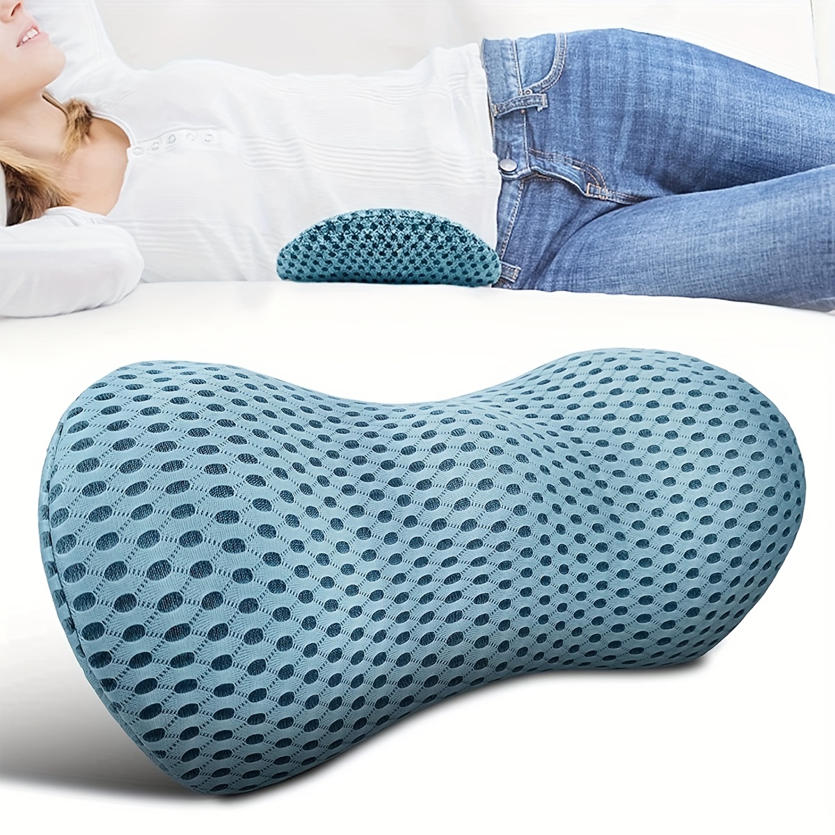 Ergonomic Memory Foam Lumbar Support Pillow For Low - Temu