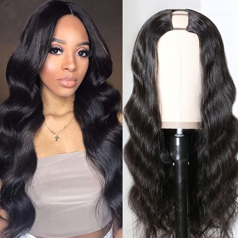 U Part Body Wave Human Hair Wig Hair Wig For Women Brazilian Body Wave  Human Hair Wigs For Daily Use Natural Color - Beauty & Personal Care - Temu