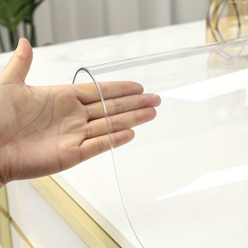 Nappe de table transparente épaisse en plastique transparent