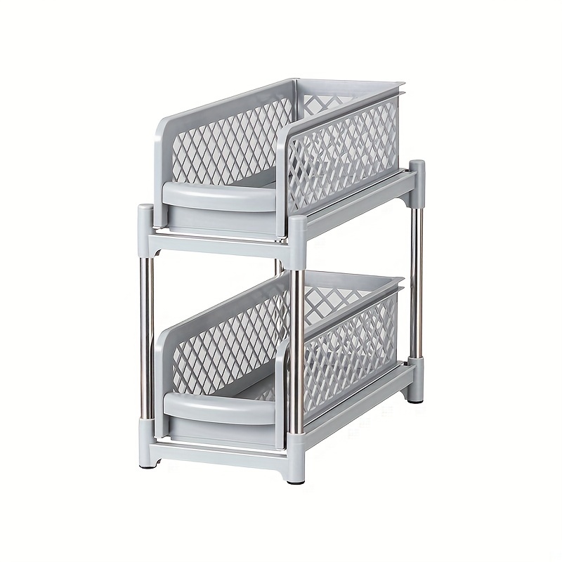 2 tier Sliding Basket Drawer Organizer Pull Sink Cabinets - Temu