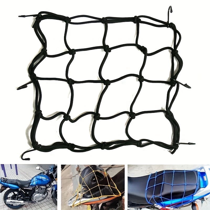 

Motorcycle Luggage Net Cover Bike Hold Down Fuel Tank Luggage Mesh Rubber Elastic Web Bungee Motorcycle Bike Tank Car Styling