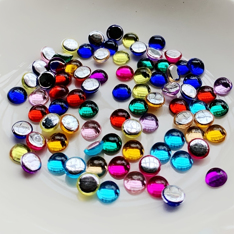

100/150/200/300/350/400/450pcs Beautiful Mixed Color 4mm/5mm/6mm/8mm White Ab Half Circle Acrylic Half Circle Bead Diy Jewelry Decoration Accessories