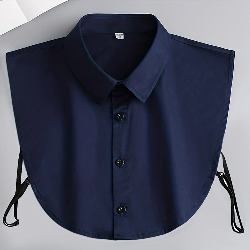 Fashion Men's Fake Collar, Blouse Business Formal Shirt Detachable Collar,  Solid Color Lapel False Collar Men Top Collars Decor , Ideal choice for Gif