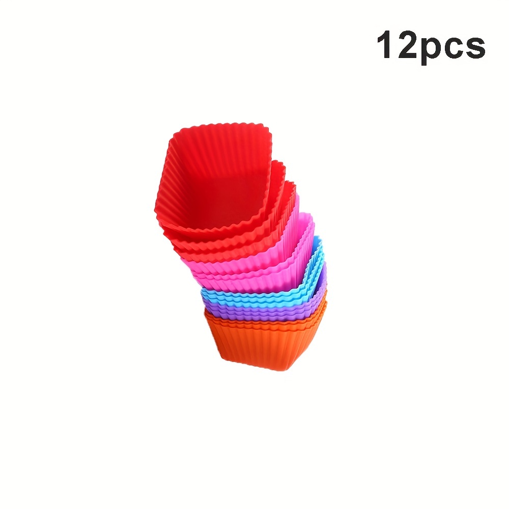 Reusable Silicone Baking Cups Non stick Reusable Cupcake - Temu