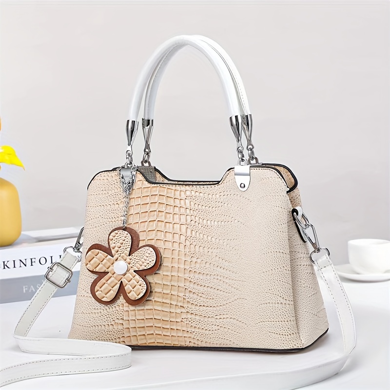 Fashion Top Handle Satchel, Elegant Crossbody Bag, Women's Casual ...