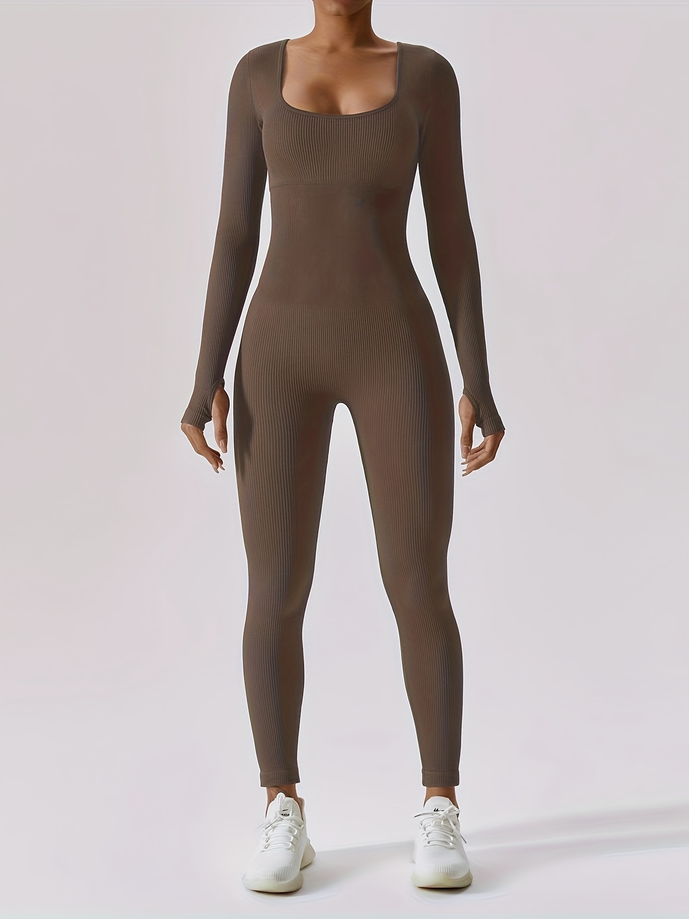 Seamless Sports Bodysuit - Dark taupe - Ladies