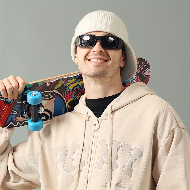 Bonnet d'hiver pour homme, coupe-vent, chaud, lunettes à capuche