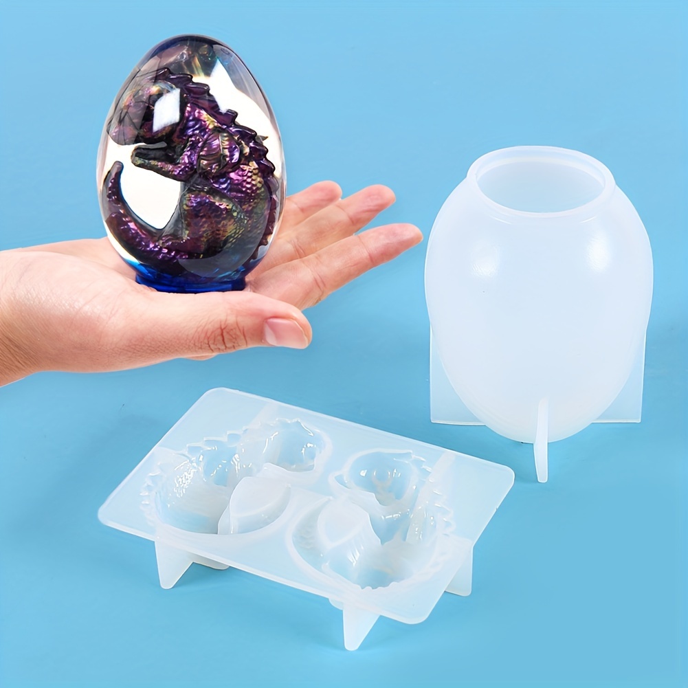 3D Egg Shape Silicone Mold, Resin Silicone Mold, UV Resin Silicone Mold, Resin Craft