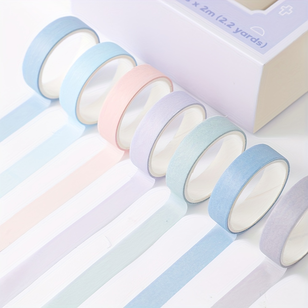 Plain Color Paper Tapes Simple Thin Masking Tape For Diy - Temu