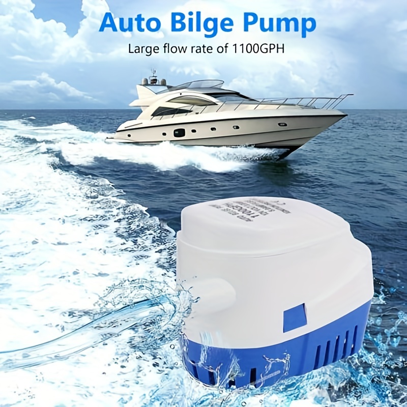 Bootspumpen, Handbuch Bilgenpumpe 12V 3A 1100 GPH elektrische Marinewasser  Bilgenpumpe tauchend für Yachtboot