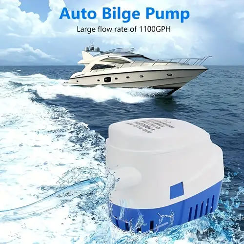 12V 1100GPH Bilgenpumpe Automatische Boot Marine Wasserpumpe Tauchpumpe Für  Yacht Boot Motor Wasserflugzeug Hausboot Pumpe