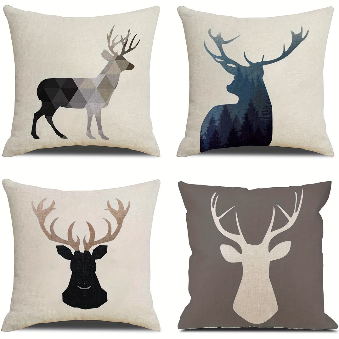 Deer Throw Pillow Covers Deer Pillow Cases Decorative Animal Temu