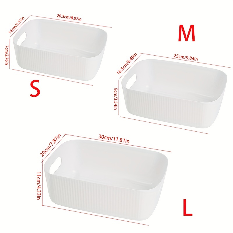Boîtes De Rangement 10 Pièces Avec Poignées, Blanc, Panier De Rangement En  Plastique, Boîtes De Rangement