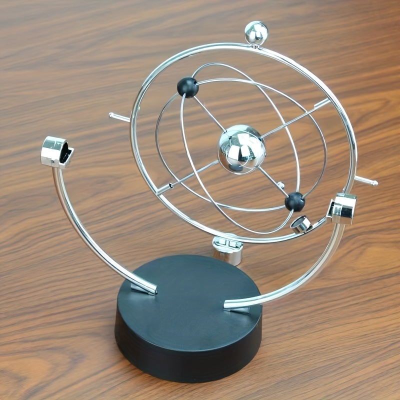 Rotation Mouvement perpétuel Balançoire Globe céleste Newton Pendule Modèle  Cinétique Orbital Tournant Gadget Home Decor Craft Ornement Zh5-2