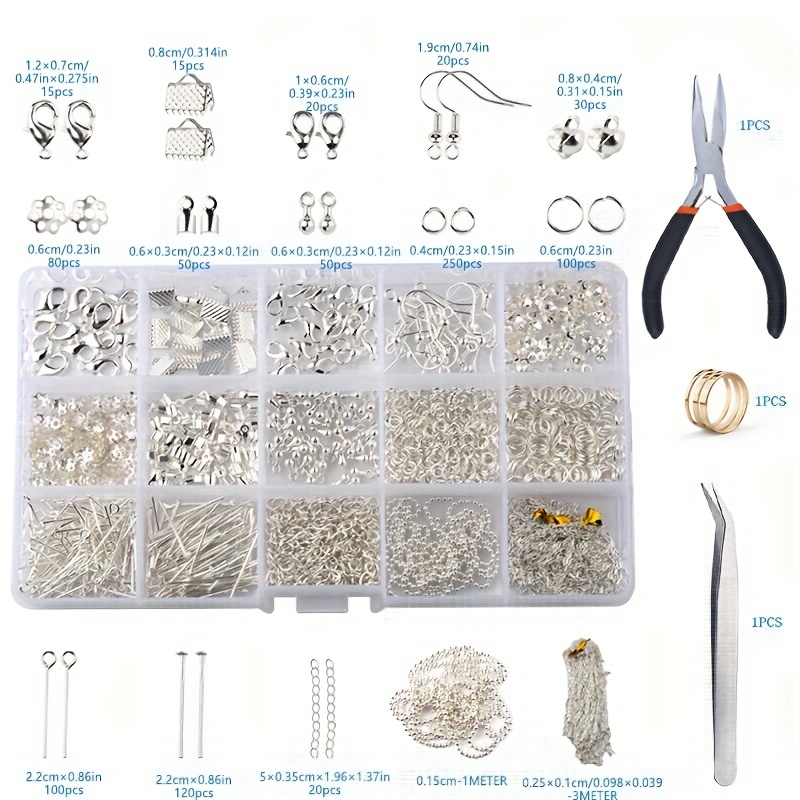 1763pcs Jewelry Making Supplies Kit - Jewelry Repair Tool With Accessories  Jewelry Pliers Jewelry Findings And Beading Wires For Adults And Beginners