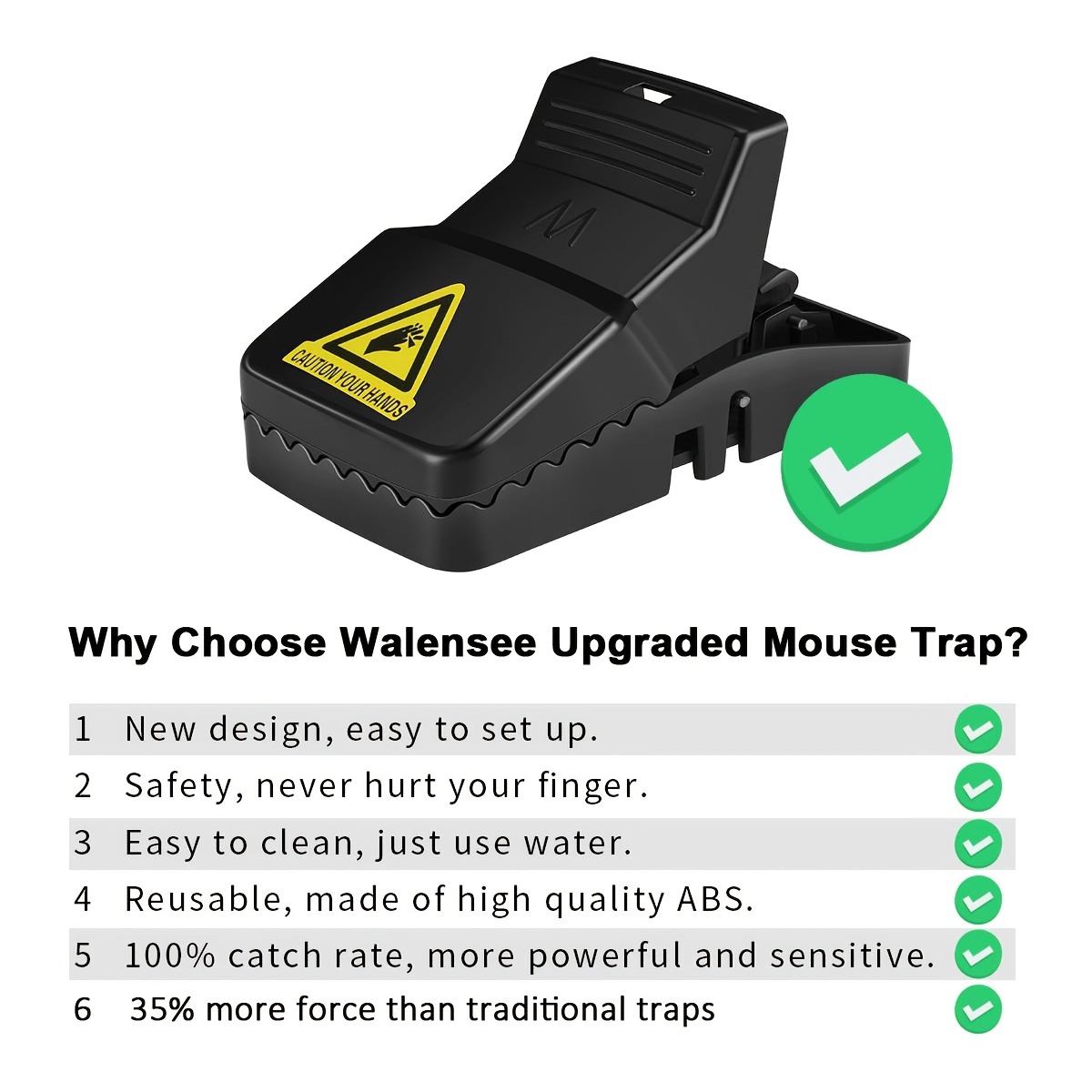 Mouse Trap, [Upgraded] Quick & Effective Mice Traps That Work Indoor  Outdoor Humane Power Rodent Rats Mice Quick Killer Mouse Catcher, Safe  Families Pet (6 Pack) 