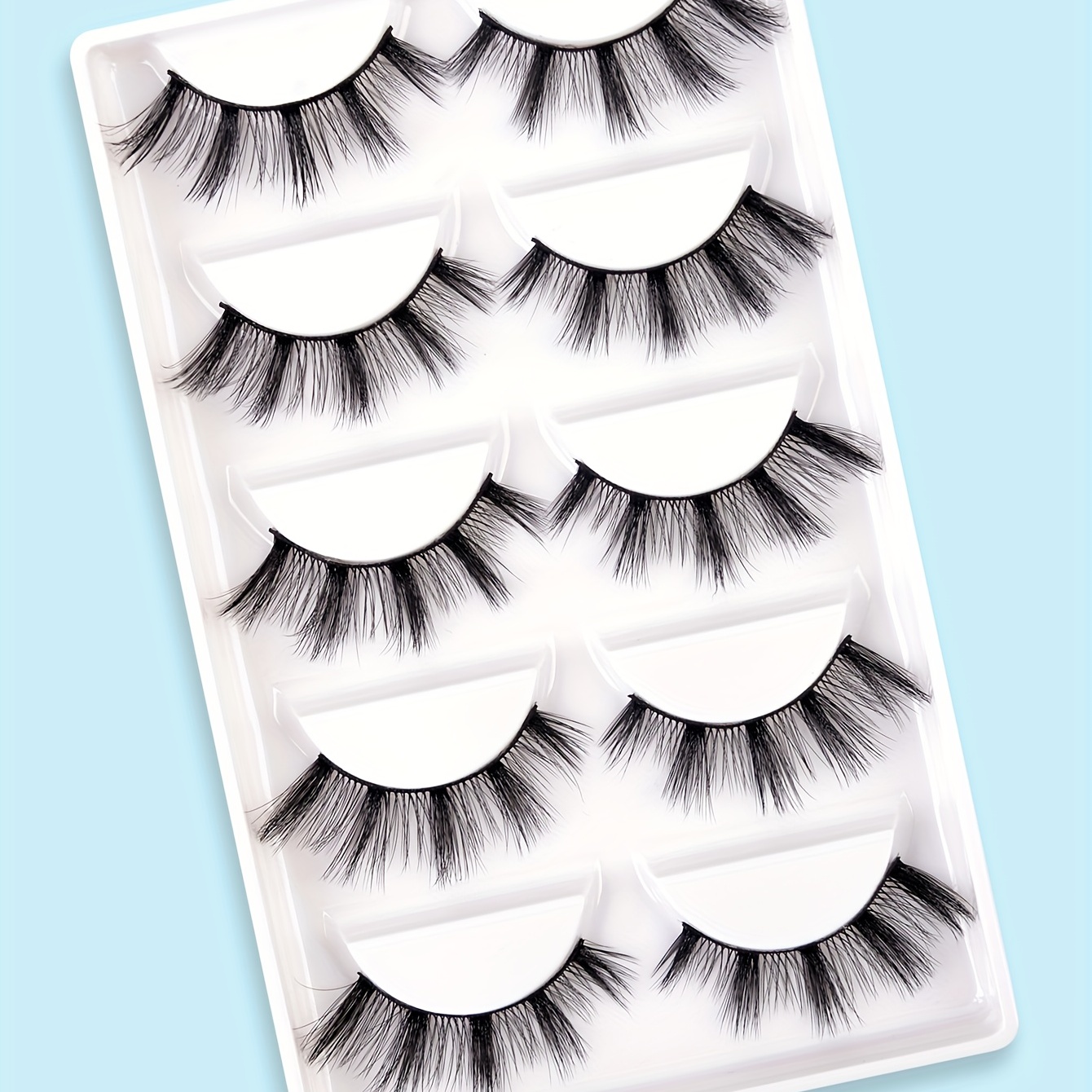 Natural Look Wispy Manga Lashes - Long Crisscross Japanese Style Cosplay Anime  False Eyelashes - Temu