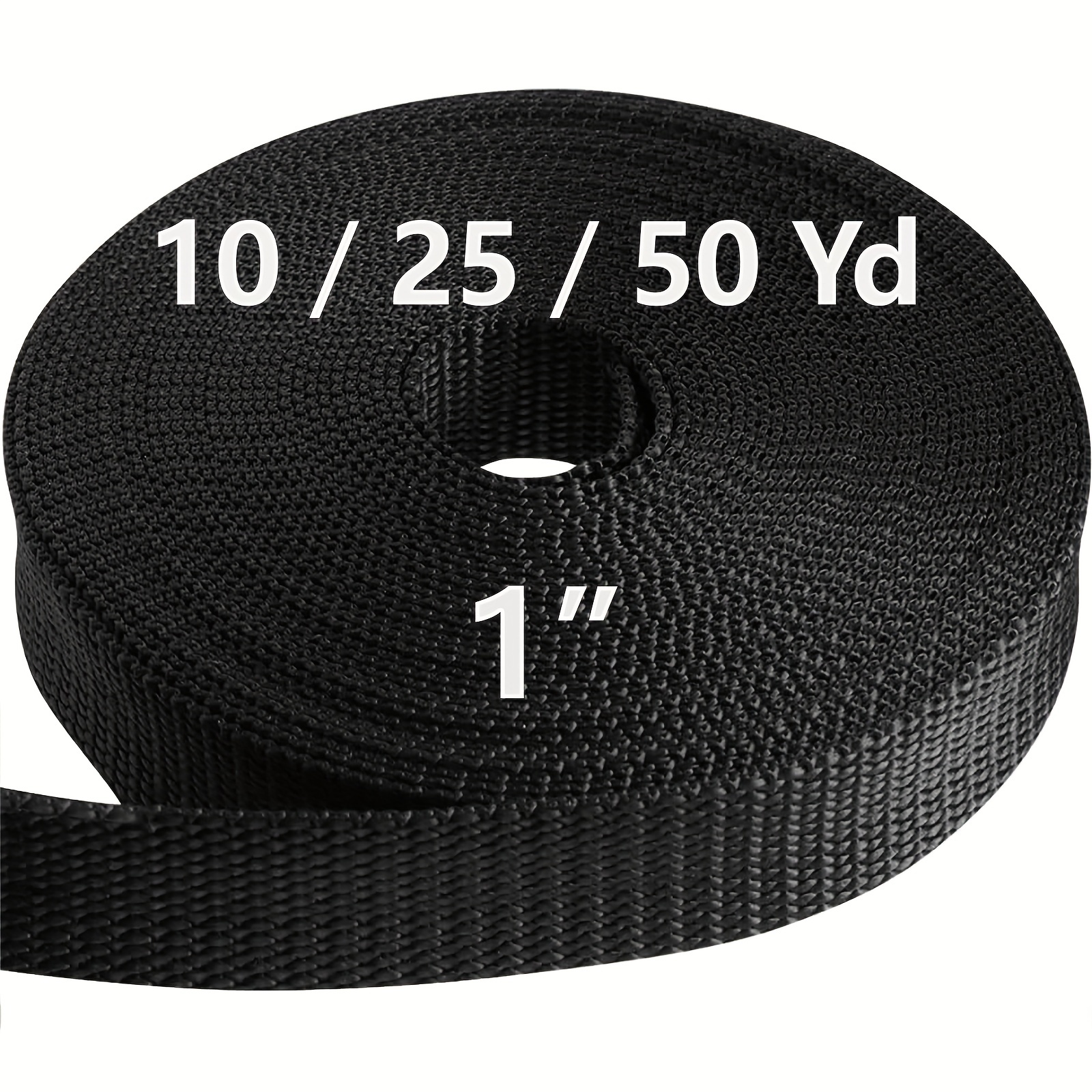 10 Yards 2 Inch Wide Black Nylon Heavy Duty Webbing Strap