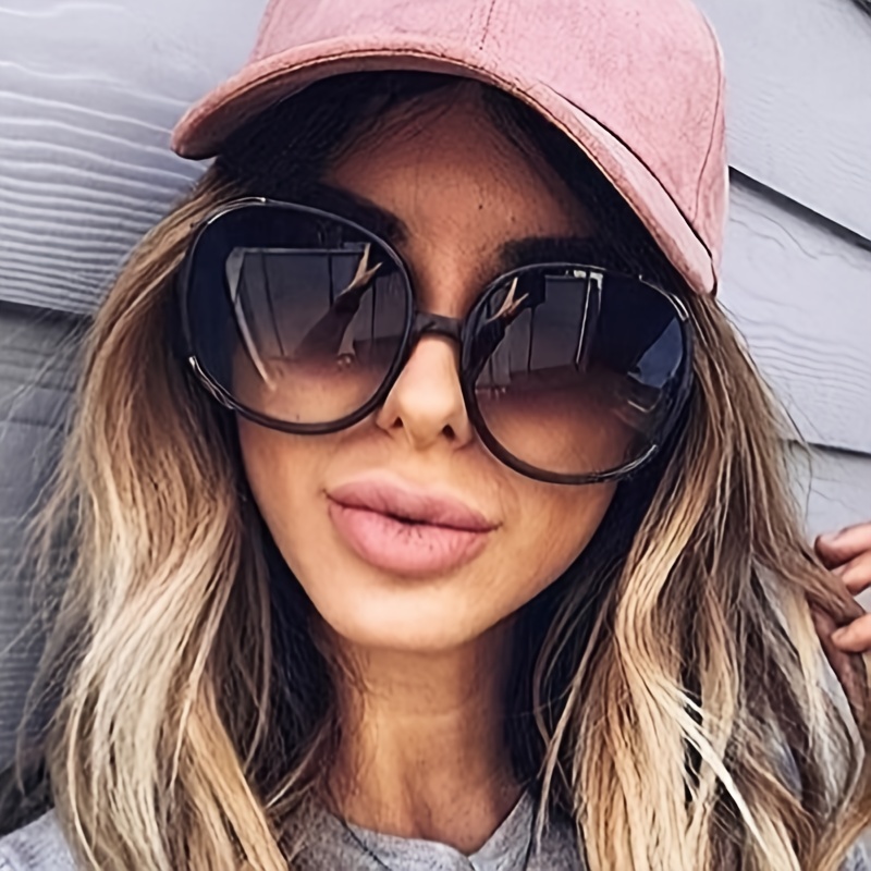 Oversized Frame Sunglasses UV Protection Women Sunshade Eyewear