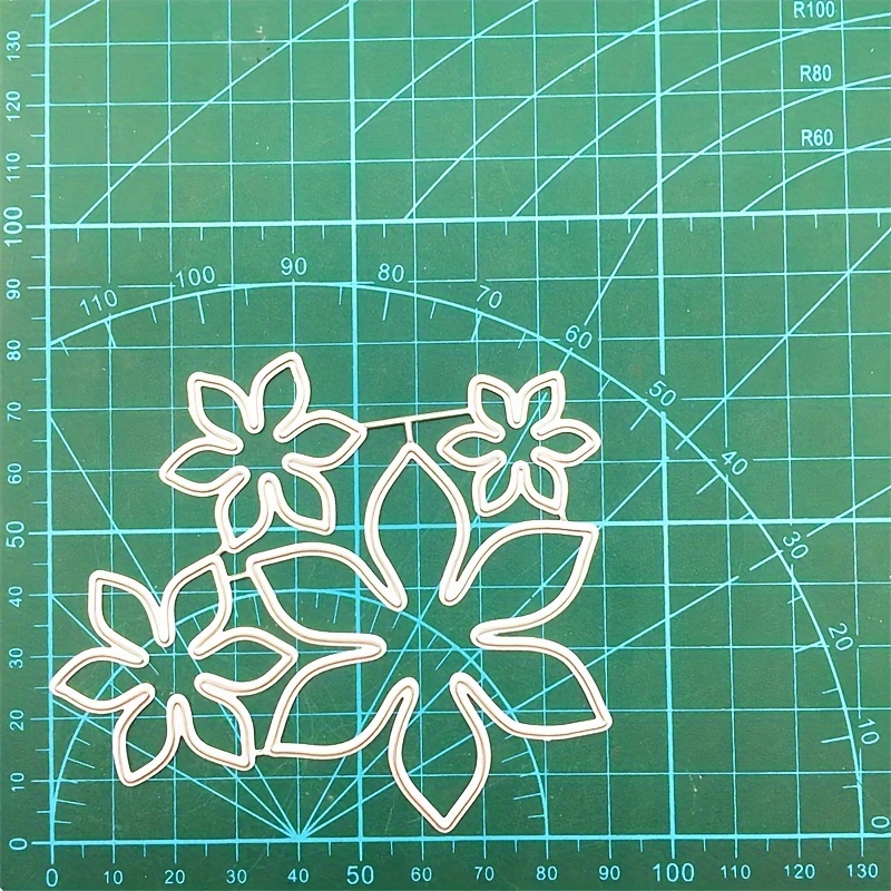 TEMU 4 pezzi mini fiori per album, stampo in metallo per embossing manuale, di taglio in acciaio al carbonio