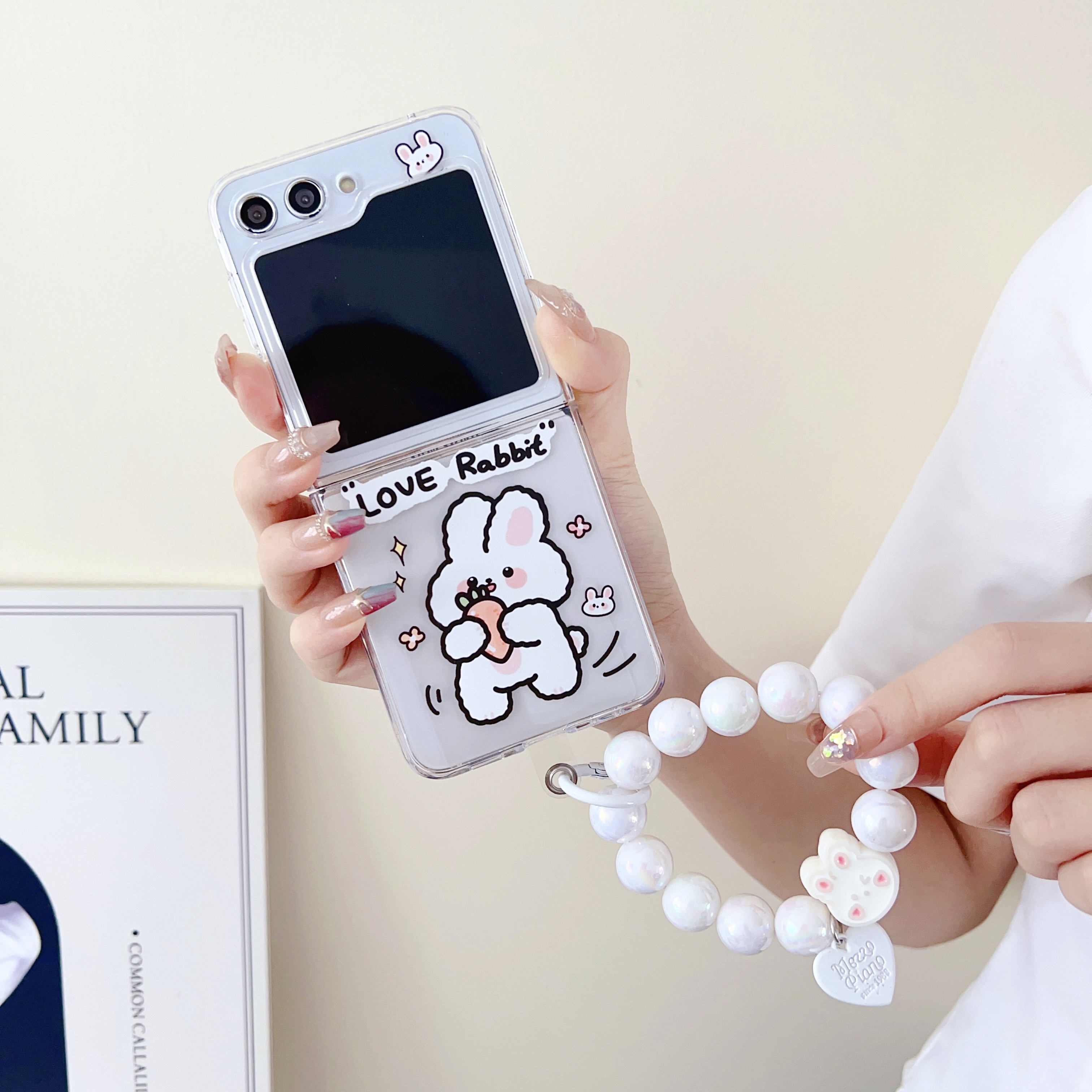 Cute Cartoon Rabbit Suitable Zflip4 Phone Case - Temu