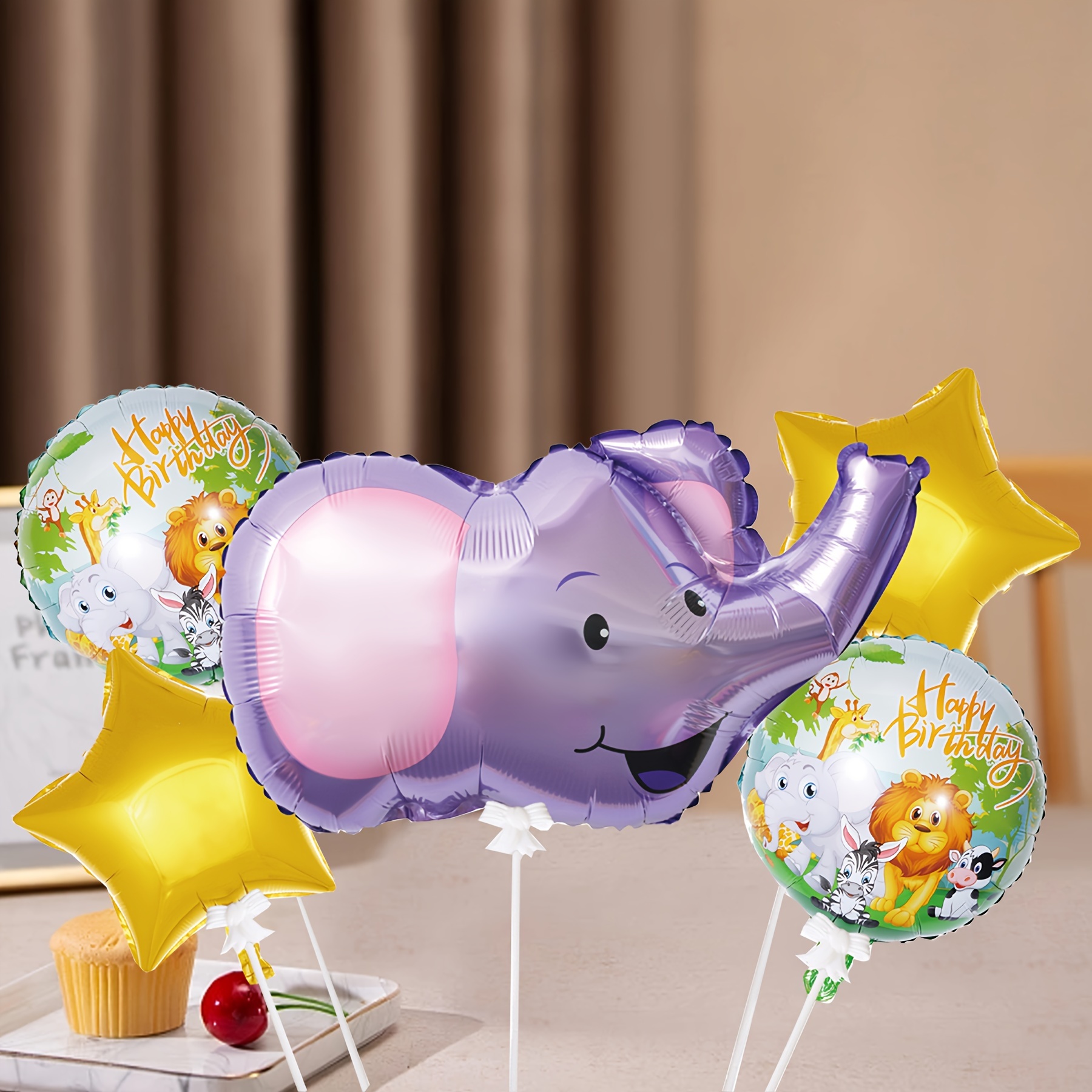 Set/92pcs, Decoración De Baby Shower De Elefante, Juego De Guirnalda De  Globos De Elefante * Mantel De Fondo De Revelación De Género, Globo De Alu