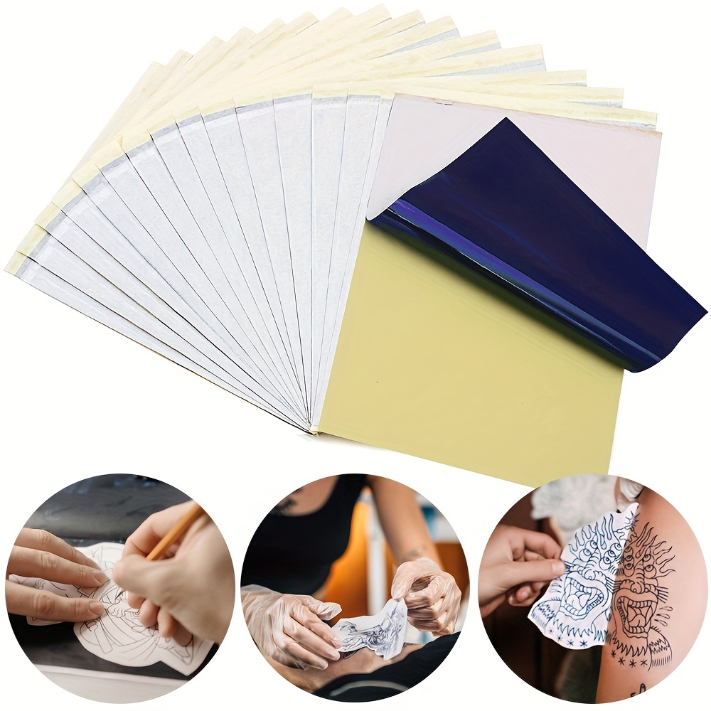 Plantilla de papel papel de transferencia papel de tamaño A4 transferencia  de plantilla térmica Kit de rastreo de arte corporal copiadora 10 hojas